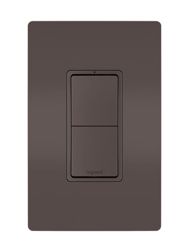 Pass & Seymour / Legrand - Pass & Seymour RCD11 Combination Device, Two Single Pole Switches, 15A 120V - Brown