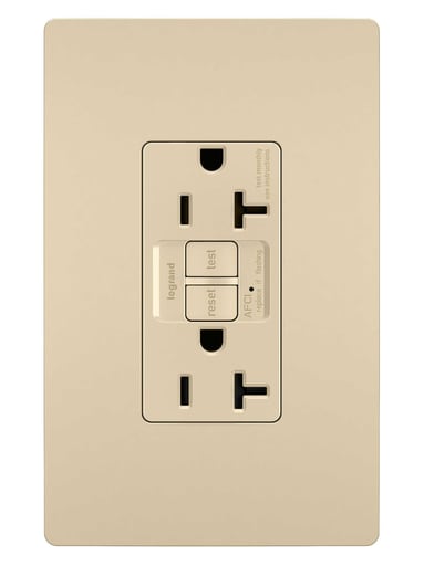 Pass & Seymour / Legrand - Pass & Seymour AF202TRI 20A 125V Tamper-Resistant Arc-Fault Circuit Interrupter - Ivory