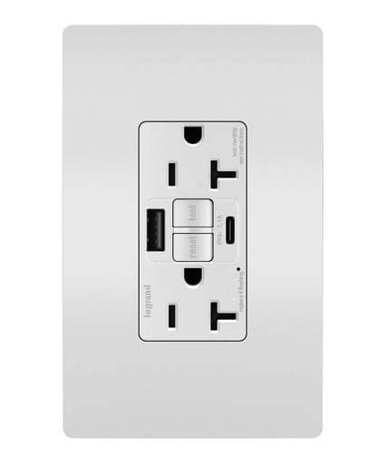 Pass & Seymour / Legrand - P&S 2097TRUSBACW SELF-TEST GFCI REC