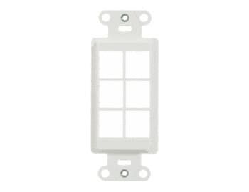 Pass & Seymour / Legrand - On-Q WP3416-BK 1.65 x 0.28 x 4.19 Inch 6-Port Black Plastic Wall Box Mounting Non-Flexible Outlet Strap
