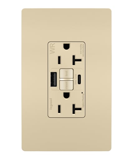 Pass & Seymour / Legrand - P&S 2097TRWRUSBACI SELFTEST GFCI RE