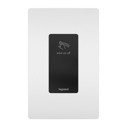 Pass & Seymour / Legrand - Pass & Seymour RSWV153 Single-Pole/3Way Wave® Touchless Wall Switch, 15A, 120VAC, 1/2hp, Black