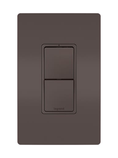 Pass & Seymour / Legrand - Pass & Seymour RCD33 Combination Switch, (2) 3-Way, 15A 120V - Brown
