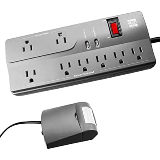 Wattstopper / Legrand - Wattstopper IDP-3050-A 120 VAC 12 Amp 50/60 Hz 8-Outlet Power Strip with Automatic-On Sensor