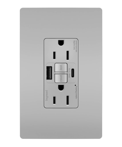 Pass & Seymour / Legrand - P&S 1597TRUSBACGRY SELF-TEST GFCI R