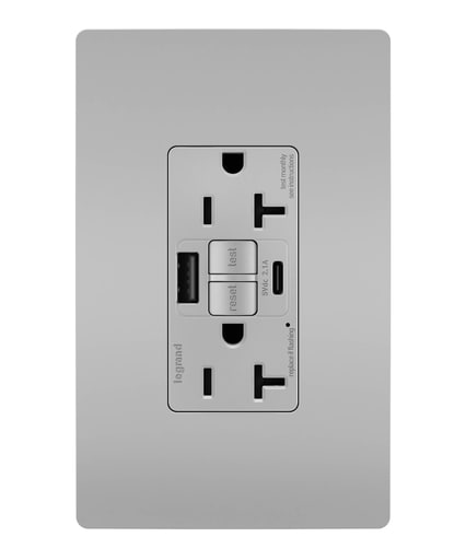 Pass & Seymour / Legrand - P&S 2097TRUSBACGRY SELF-TEST GFCI R