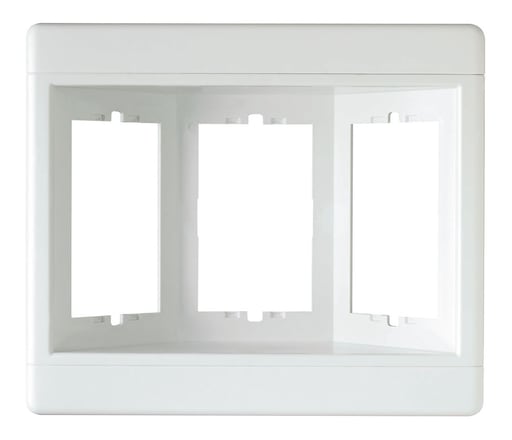 Pass & Seymour / Legrand - Pass & Seymour TV3W-W 3-Gang White Plastic Multimedia Recessed TV Box Frame