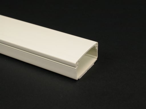 The Wiremold Co - Wiremold PN10L08V 3/16 x 1-11/16" Ivory Non-Metallic 1-Channel Latching Raceway