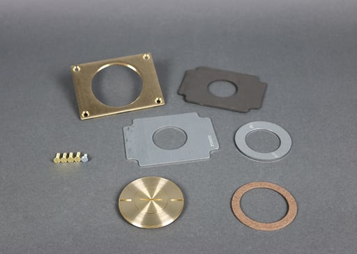 The Wiremold Co - Wiremold 829CK-1 2-5/8 x 1" Brass Floor Box Communication Cover Plate