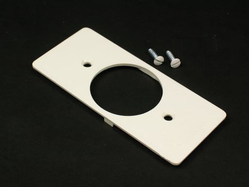 The Wiremold Co - Wiremold 5507T1 Non-Metallic Single Receptacle Ivory Faceplate
