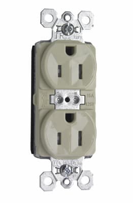 Pass & Seymour / Legrand - Pass & Seymour PTTR5262-I PlugTail™ Tamper-Resistant Spec Grade Duplex Receptacle, 15A 125V - Ivory