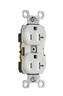 Pass & Seymour / Legrand - Pass & Seymour TR20I Commercial Grade Tamper-Resistant Duplex Receptacle Side Wire 20Amp 125Volt, Ivory