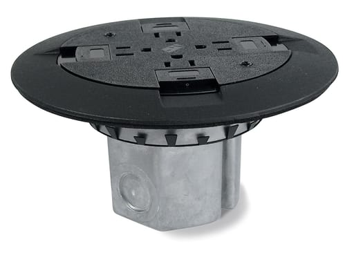 The Wiremold Co - LCAN 861QTCBS WOOD/RAISED QUAD FLOO