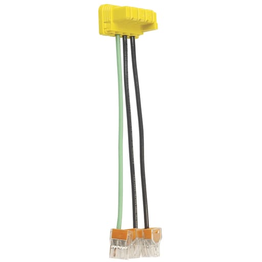 Pass & Seymour / Legrand - Pass & Seymour PTS6-STR3BP PlugTail™ Connector, Single Pole Switch, 3-wire Stranded, 6" w/ 4-port Push-In Connector