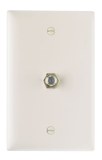 Pass & Seymour / Legrand - Pass & Seymour TPCATV-LA 1 Ghz F-Coupler Wall Plate, Light Almond (M10)