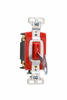 Pass & Seymour / Legrand - Pass & Seymour PS20AC4-REDL 4way Lock Switch, Back & Side Wire, 20A 120/277V - Red