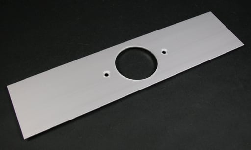 The Wiremold Co - Wiremold ALA-F 1.59" Satin Anodized Aluminum 1-Channel Raceway Single Receptacle Cover Plate