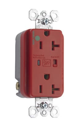 Pass & Seymour / Legrand - Pass & Seymour 8300-REDSP Hospital Grade Surge Protective Duplex Receptacle, Back & Side Wire, 20A 125V - Red