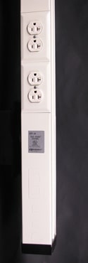 The Wiremold Co - Wiremold 30TP-4V 3.2 m 125 Volt 20 Amp Ivory Steel 2-Compartment Power and Communication Pole