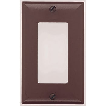 Pass & Seymour / Legrand - Pass & Seymour SP26 Plate Plastic 1Gang Sierraplex Without Line, Brown