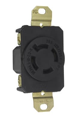 Pass & Seymour / Legrand - Pass & Seymour L1820-R Turnlok Single Receptacle, 4wire, 20A 120/208V