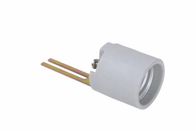 Pass & Seymour / Legrand - Pass & Seymour 3352-F Medium base, porcelain, keyless, screw terminals, short base. White