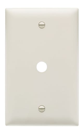 Pass & Seymour / Legrand - Pass & Seymour TP11-LA 1-Gang 1-Telephone/Cable Outlet Light Almond Nylon Standard Unbreakable Communication Wallplate