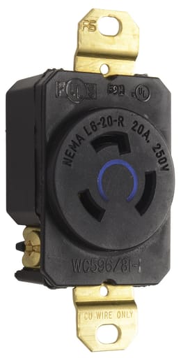 Pass & Seymour / Legrand - Pass & Seymour L620-R Turnlok® Single Receptacle, 3Wire 20Amp 250V