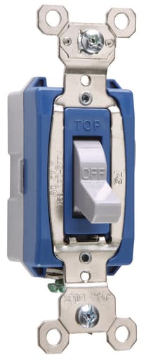 Pass & Seymour / Legrand - Pass & Seymour PS15AC3-GRY 3way Toggle Switch, Back & Side Wire, 15A 120/277V - Gray
