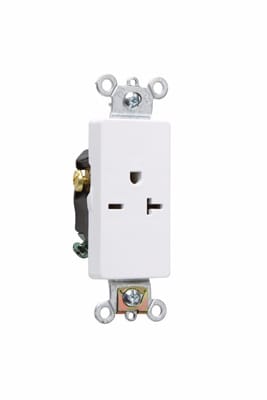 Pass & Seymour / Legrand - P&S 26861BK DECO SINGLE RECP 20A 25
