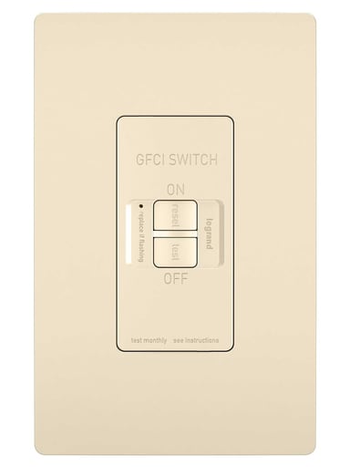 Pass & Seymour / Legrand - Pass & Seymour 2087-LA 20A 125V Deadfront Self-Test GFCI Light Almond