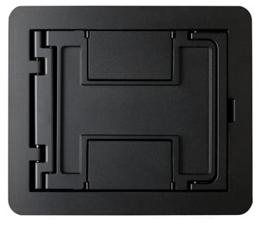 The Wiremold Co - Wiremold FPCTCBK 6-1/2 x 7-3/4" Black Die-Cast Aluminum Cutout Cover Assembly