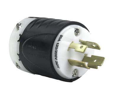 Pass & Seymour / Legrand - Pass & Seymour L1820-P Turnlok Plug, 4wire, 20A 120/208V