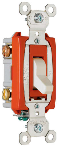 Pass & Seymour / Legrand - Pass & Seymour PS20AC3-LA 3way Toggle Switch, Back & Side Wire, 20A 120/277V - Light Almond