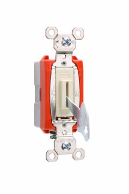 Pass & Seymour / Legrand - Pass & Seymour PS20AC1-LAL 1pole Lock Switch, Back & Side Wire, 20A 120/277V - Light Almond