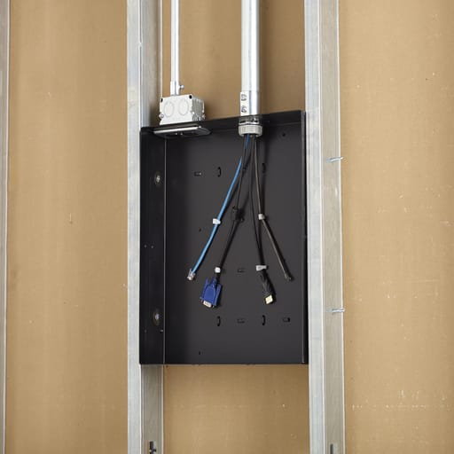 The Wiremold Co - Wiremold WMPAC526 In-Wall Storage Box, for A/V, Power & Data, 14.25" x 14.25" x 3.9"