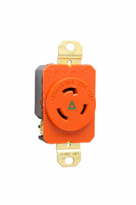 Pass & Seymour / Legrand - Pass & Seymour IGL520-R Turnlok Single Receptacle, 3wire, 20A 125V Isolated Ground