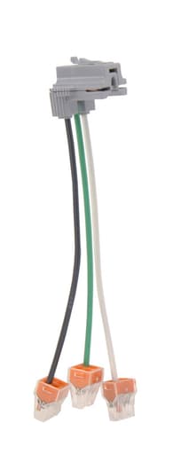 Pass & Seymour / Legrand - Pass & Seymour PTRA6-SOLBP PlugTail™ Connector, Right Angle w/ WAGO Connector, 6" Solid