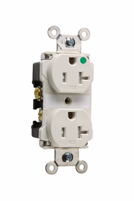 Pass & Seymour / Legrand - Pass & Seymour TR63-HLA 20 Amp 125 VAC 2-Pole 3-Wire NEMA 5-20R Light Almond Nylon Tamper-Resistant Duplex Receptacle
