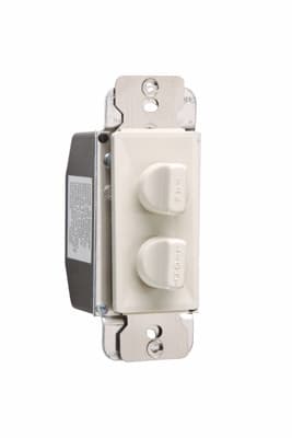 Pass & Seymour / Legrand - Pass & Seymour 94315-LA 120 VAC 1.5 Amp 300 W 3-Way 3-Speed Light Almond Decorator Fan Speed Control
