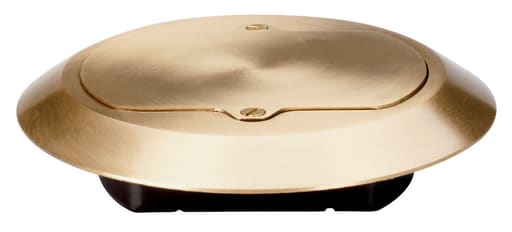 Pass & Seymour / Legrand - Pass & Seymour TM1542-TRCF 6.5 x 0.437 Inch NEMA 5-15R Brass Round Floor Box Cover