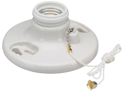 Pass & Seymour / Legrand - Pass & Seymour 284 250 Volt 250 W White Porcelain Medium Base Incandescent Lampholder