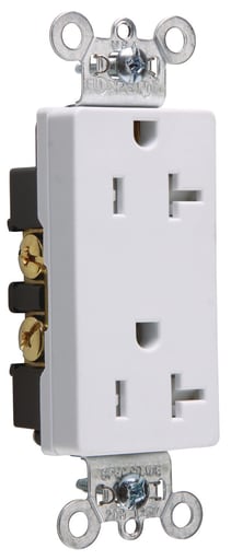 Pass & Seymour / Legrand - Pass & Seymour TR26342-W 20 Amp 125 VAC 2-Pole 3-Wire NEMA 5-20R White Nylon Tamper-Resistant Duplex Receptacle