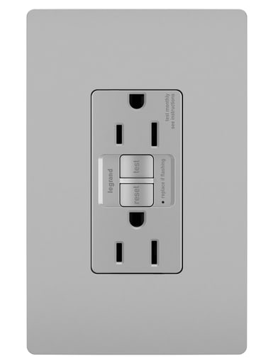 Pass & Seymour / Legrand - Pass & Seymour 1597-GRY 15A 125V Self-Test GFCI, Gray