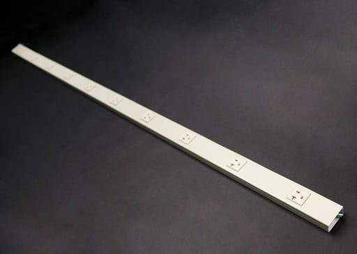 The Wiremold Co - Wiremold V24GB306 36" 6" Center Distance Ivory Steel Single Raceway Multi-Outlet Strip