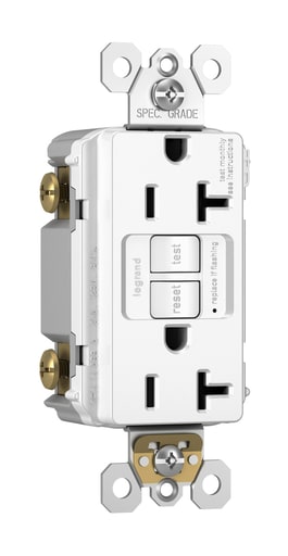 Pass & Seymour / Legrand - Pass & Seymour 2097-TRW 20A 125V Self-Test GFCI Tamper-Resistant, White