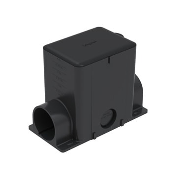 The Wiremold Co - Wiremold 880MP2 5-1/2 x 4-1/8 x 6" Non-Metallic Rectangular Floor Box, 2" Conduit Feed, Gangable Box