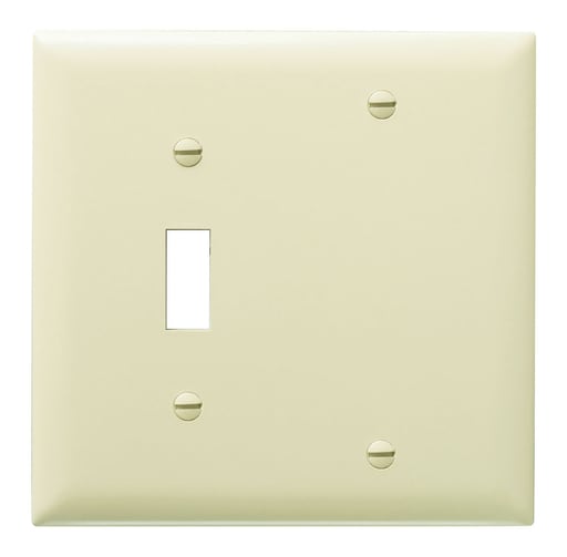 Pass & Seymour / Legrand - Pass & Seymour TP113 2Gang Wall Plate, Toggle Switch / Blank, Nylon, Standard - Brown