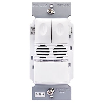 Wattstopper / Legrand - Wattstopper DSW-302-W 120/277 VAC White Dual Technology Dual Relay Wall Switch Occupancy Sensor