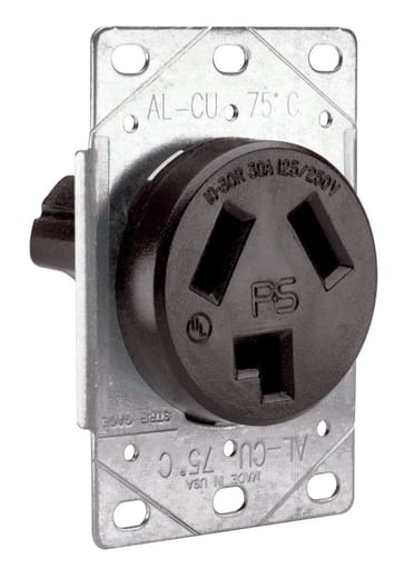 Pass & Seymour / Legrand - Pass & Seymour 3860 30Amp 125/250V, Blade Receptacle 3Pole 3Wire, Non-Grounding